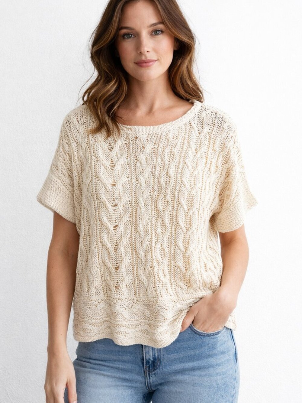 Rag and Bone Ivory Cream Knit Top S